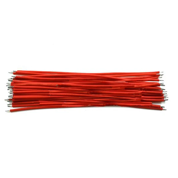 Новый 1 комплект из красной меди 30 шт. 24AWG 10 см красный цвет провод электронный