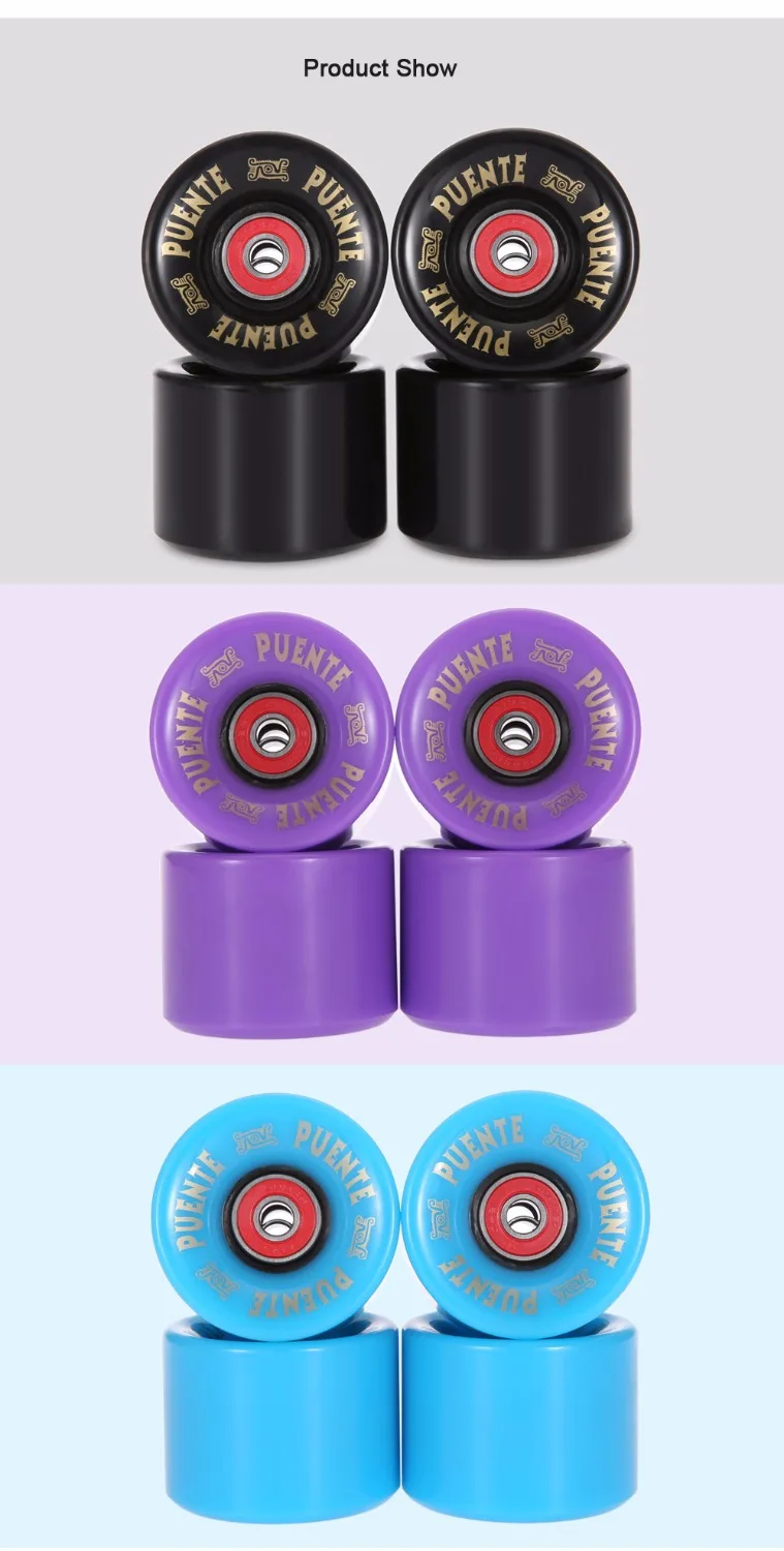 Прочный 4 шт. крейсер скейтборд грузовик 60x45 мм лонгборд колеса для круизера 3 вида