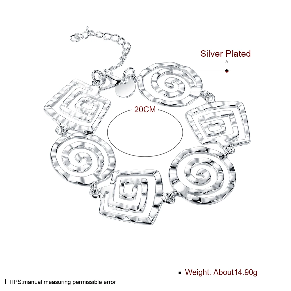 Hyperbole Design New Arrival Silver Plated Bracelet For Women Signora braccialetto Jewelry Gift | Украшения и аксессуары