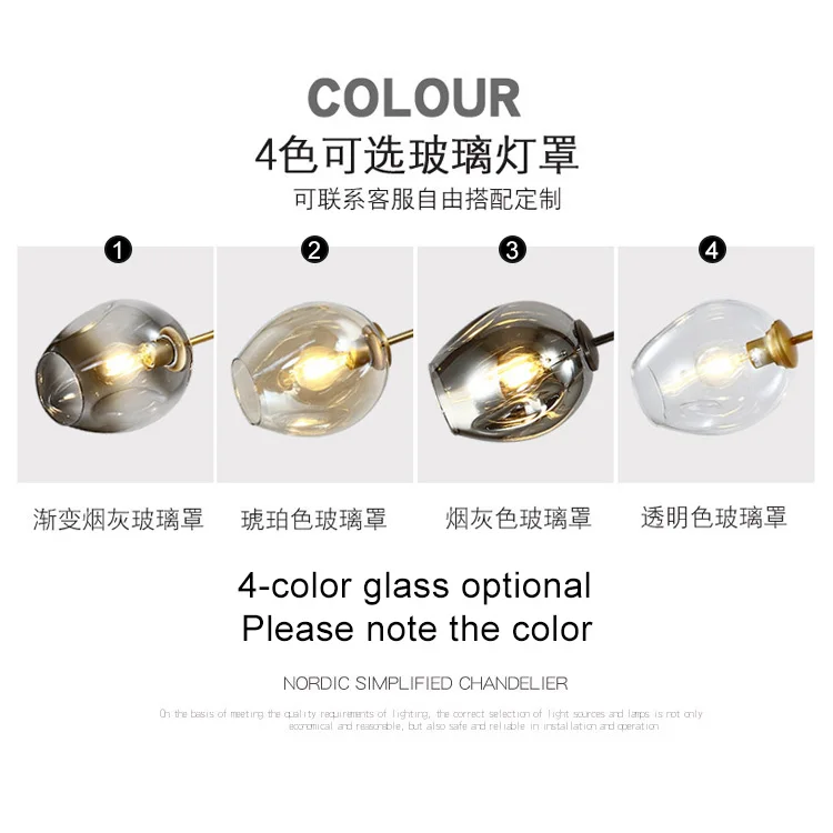 Стекло мяч ветвления пузырь кулон для столовой Гостиная Кафе Отель современный