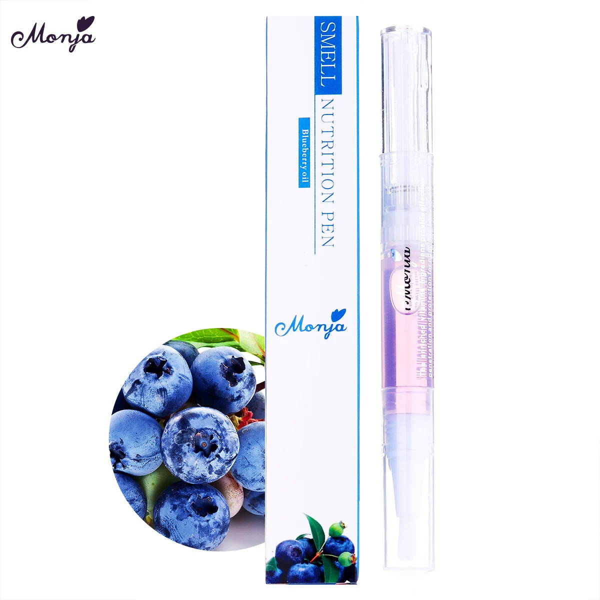 blueberry Monja 10 видов стилей ароматизатор фруктового цветка для дизайна ногтей, питательная масляная ручка для ремонта ногтей, лечение кутикулы, восстанавливающее масло, инструмент для ухода за маникюром - Цвет: blueberry