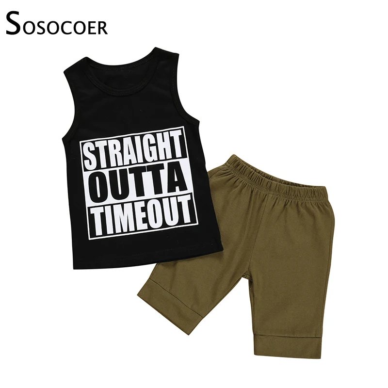 

SOSOCOER Baby Boy Clothes Set Kid Clothes Toddler Boy Summer Clothes 2019 Tracksuit Newborn Clothes Set Child Shorts Baby Outfit