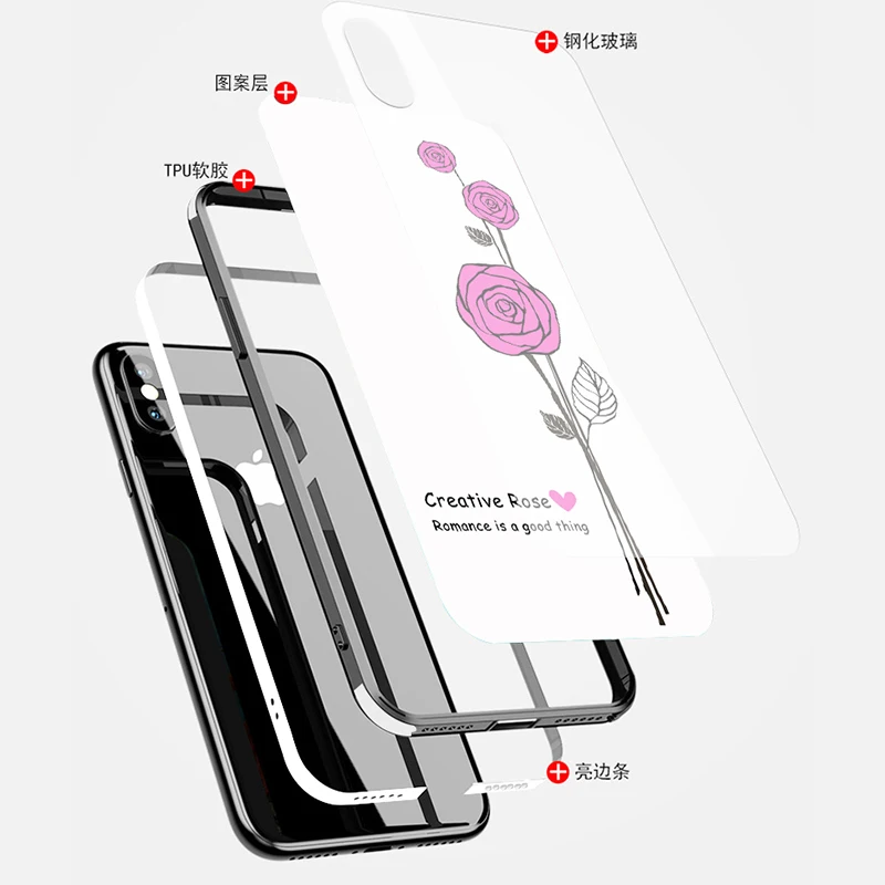 Чехол для iphone XS MAX XR X с изображением цветущего ультрафиолетового изменения цвета