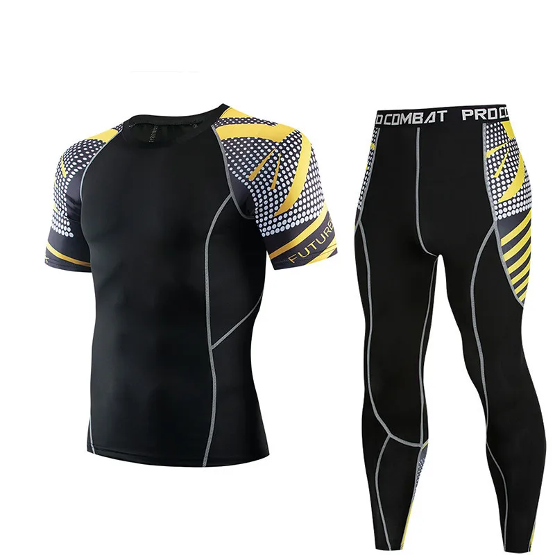 Лидер продаж мужской спортивный костюм для бега спортивная одежда с короткими