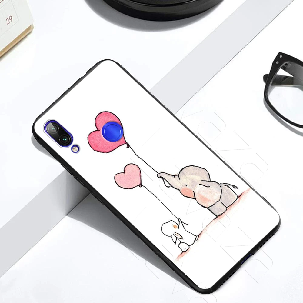 Милый чехол С Рисунком Слона кролика для Xiaomi Redmi Note 8 9 S K30 Pro MAX 3 6 SE A1 A2 A3 10 Lite Plus 8A F1 |