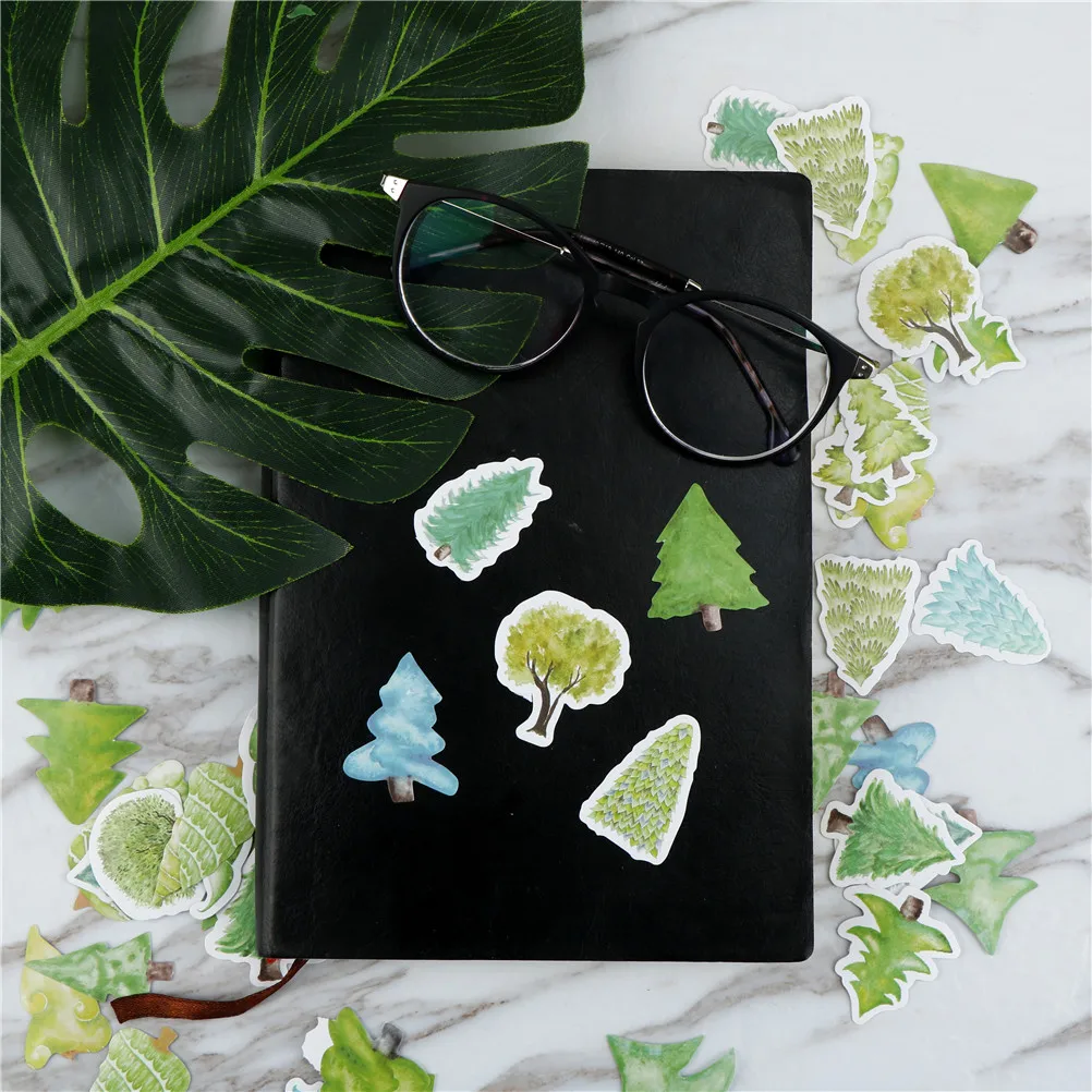 45 шт. декоративная клейкая коробка посылка наклейки с маленькими лесными