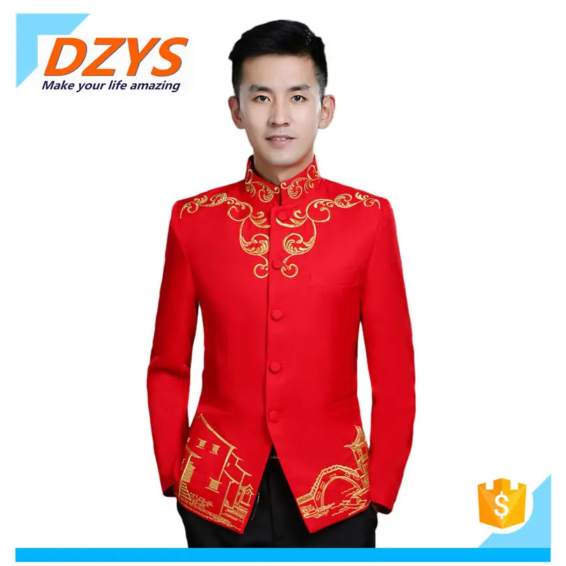 2018 DZYS DX красный китайский костюм тостов платье|Плащи и тренчи| |