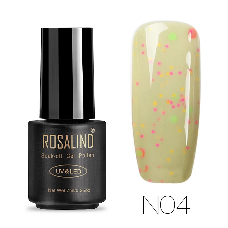 04 Гель-лак ROSALIND, 7 мл, серия сыра, Гель-лак для ногтей, УФ-светодиодный блестящие украшения для маникюра, Полупостоянный Гель-лак - Цвет: 04