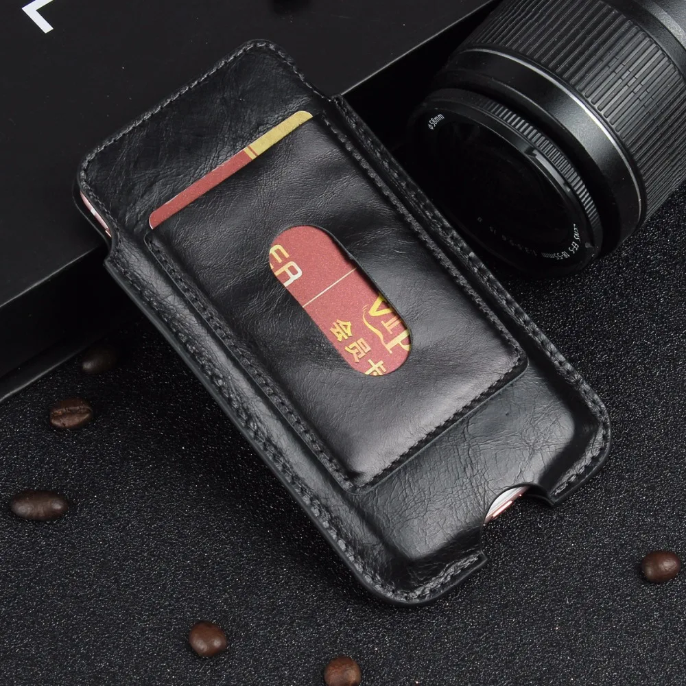 For iphone 7 plus Luxury Cowhide genuine leather Phone sleeve waist bag Cover Pouch Cases Pocket 6 6s 6plus | Мобильные телефоны и