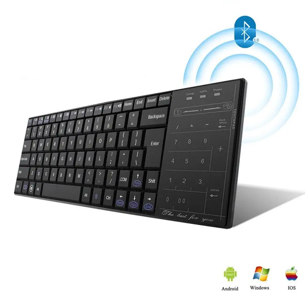 EastVita Bluetooth 3,0 Беспроводная клавиатура мультимедийный сенсорный коврик с режимом мыши BT 3,0 клавиатура для Windows Mac/IOS Android r20