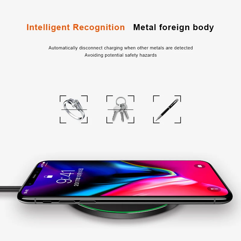 RZP Быстрое беспроводное зарядное устройство для Apple iPhone 11 Pro Xs Max XR X 8 Plus Samsung Note10 S9 S10