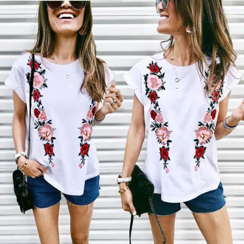 Модная женская блузка новинка 2018 летняя повседневная Свободная рубашка с