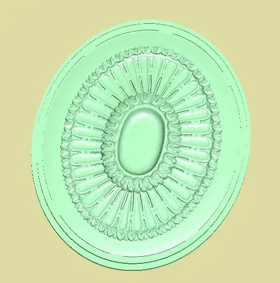 3D круглая пластина кольцевая рельефная модель в формате STL для ЧПУ