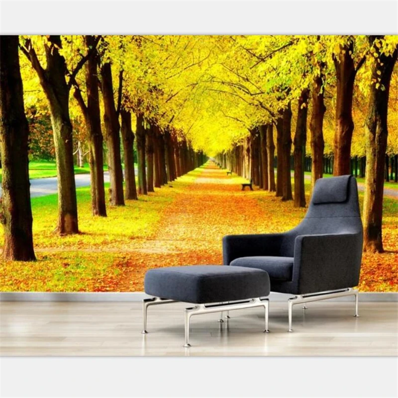 

beibehang Behang mural custom home decor woonkamer slaapkamer foto gold avenue muurschildering tv achtergrond