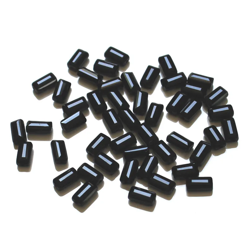 23 black AAA Прямоугольник Кристалл Необычные бусы 12x6 мм 100 шт. Ограненный Кристалл Стекло Свободные Spacer - Цвет: 23 black