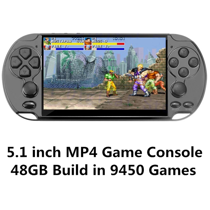 Новая портативная игровая консоль 4,3 дюйма, 64 бит, 40 ГБ, портативная игровая консоль, встроенная в 6000 игр для аркадных игр gba snes nes gbc smd