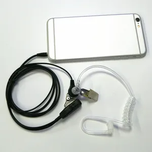 Полицейские акустические воздушные трубки Наушники с PTT для мобильных телефонов iphone xiaomi HUAWEI мобильный телефон