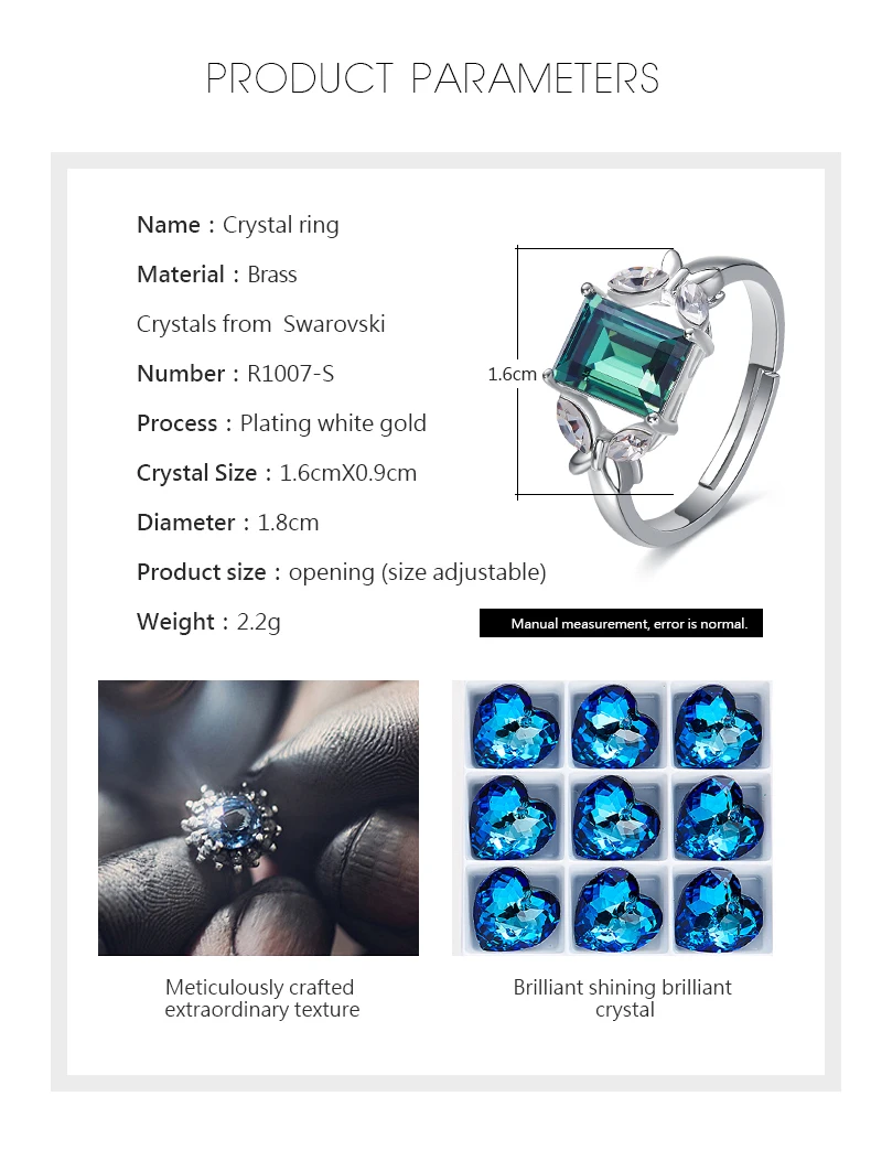 CDE, женские кольца, украшенные кристаллами Swarovski, регулируемое кольцо-бабочка, ювелирное изделие с кристаллами насекомых, обручальные кольца