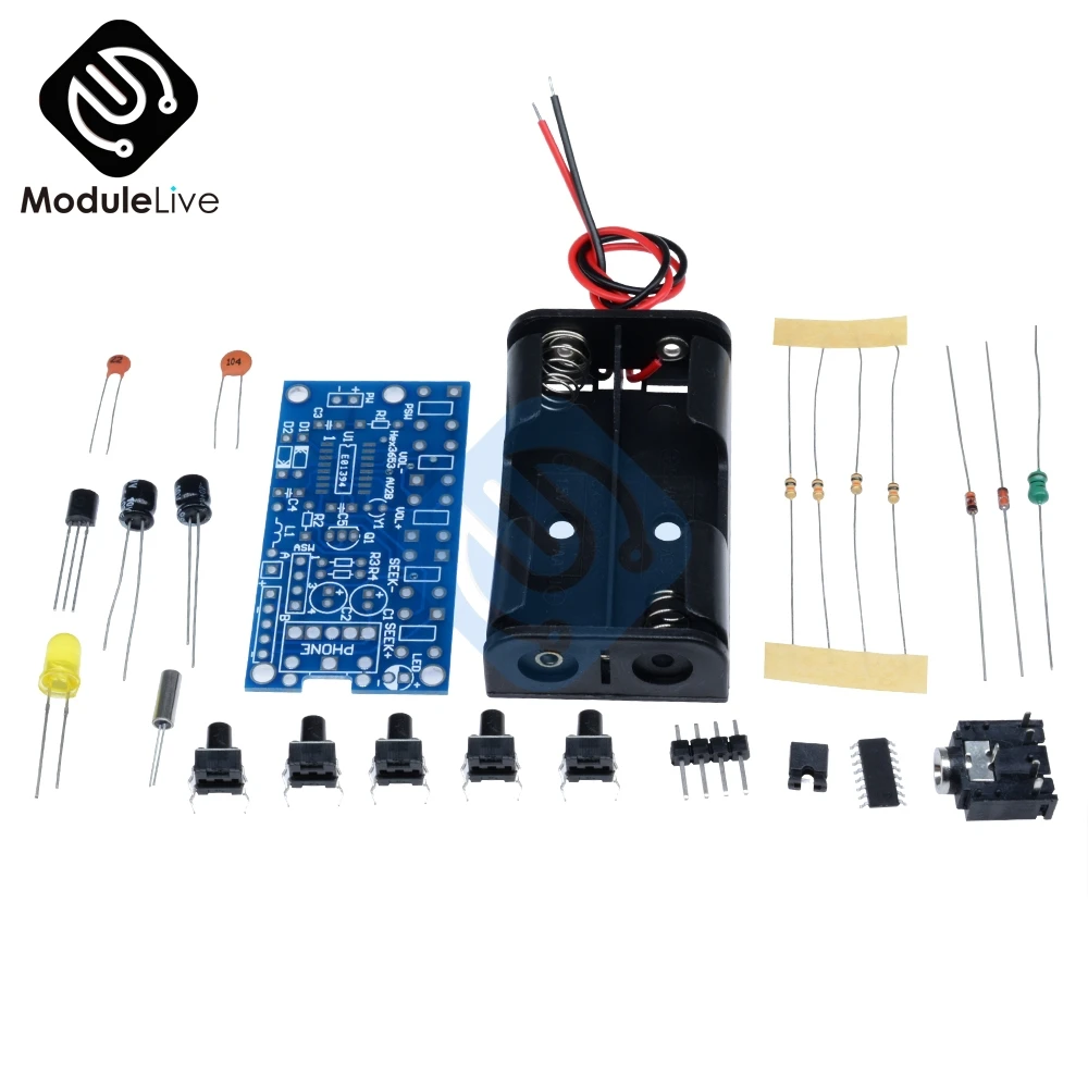 Беспроводной модуль приемника стерео FM-радио PCB FM DIY электронные наборы 76 МГц-108