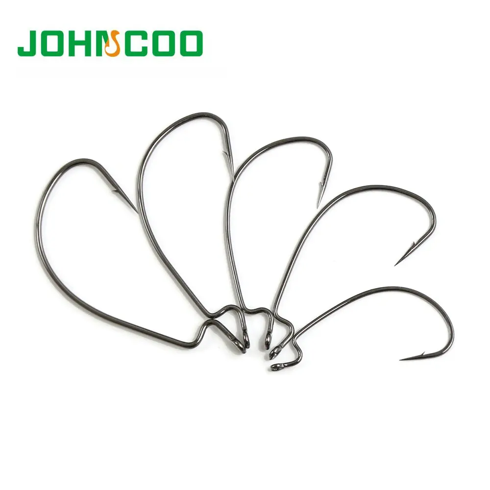 10 шт. Высокоуглеродистая сталь Кривошип рыболовный крючок для колючей офсетной