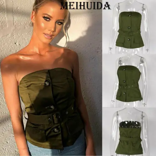 Летняя Модная женская сексуальная майка без рукавов новейший крутой стиль