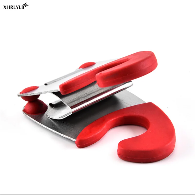 Красный XHRLYLB High Temperature Resistant Stainless Steel Pot Side Clip Practical Anti-hot Spoon Spoon Kitchen Gadget Wedding Knife.7z - Цвет: Красный