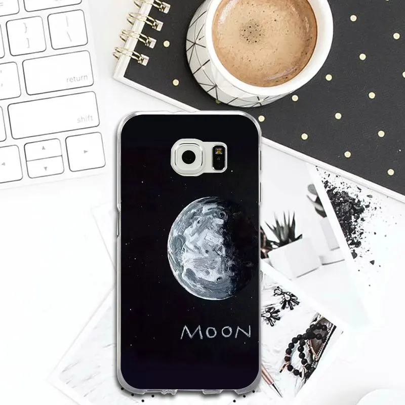 Космос Луна шаблон тонкий мягкие чехлы для мобильных телефонов из ТПУ Samsung Galaxy S2 S4