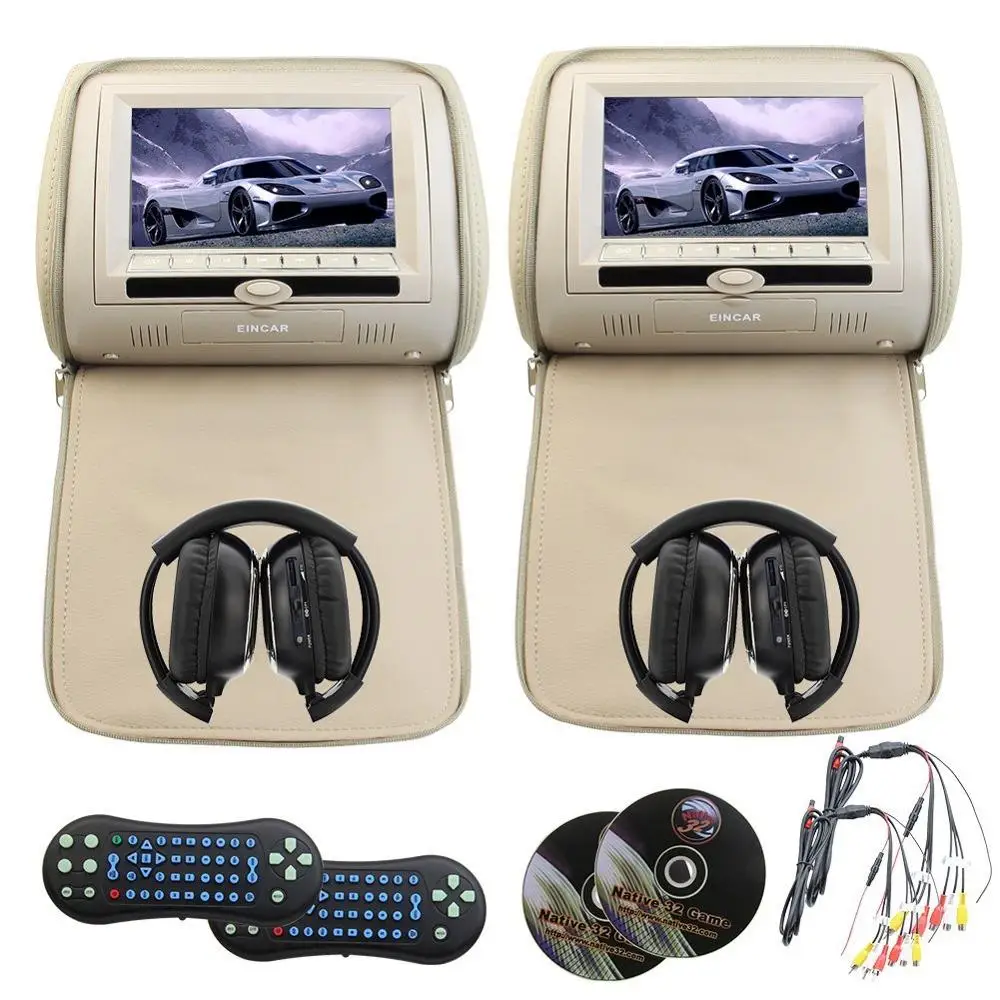 Eincar DVD монитор подголовника 7 дюймов цифровой TFT ЖК экран автомобиля Mp5 с USB/SD/cd