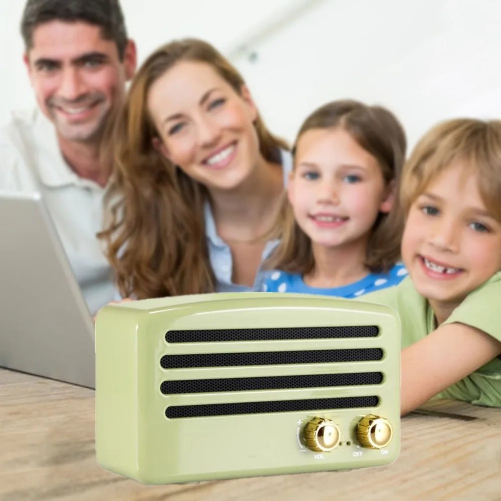 Mini Bluetooth Динамик Портативный Беспроводной Ретро Радио FM Аудио мобильный мини