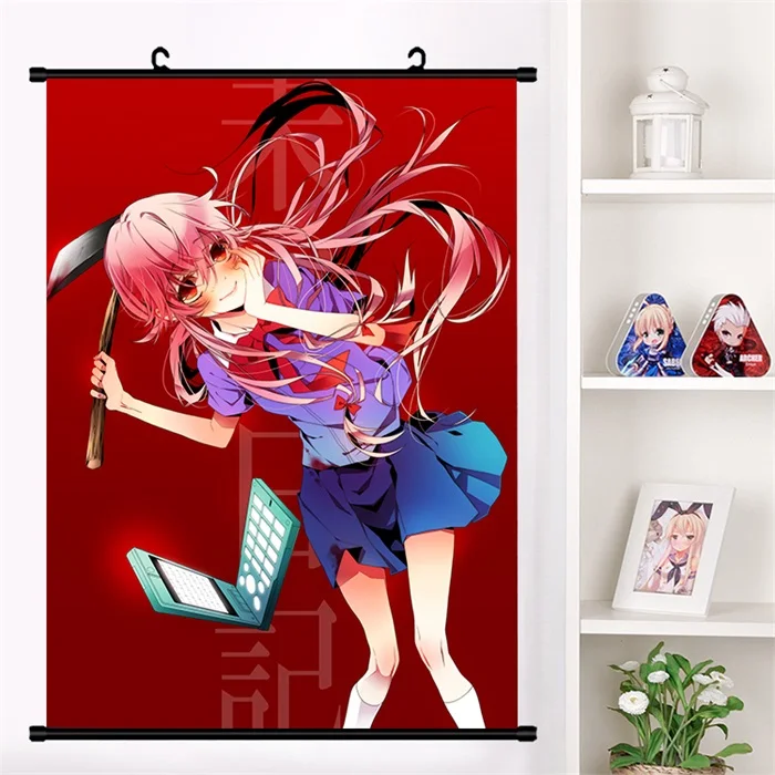 E Японское аниме Mirai Nikki Amano Yukiteru Gasai Yuno Настенная роспись плакат Настенные подвесные плакаты коллекция домашнего декора - Цвет: E