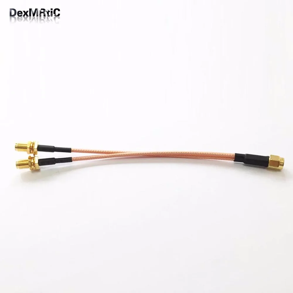 Новый штекер SMA в 2 розетки Y типа сплиттер Сумматор RG316 15 см 6 дюймов для Wi Fi