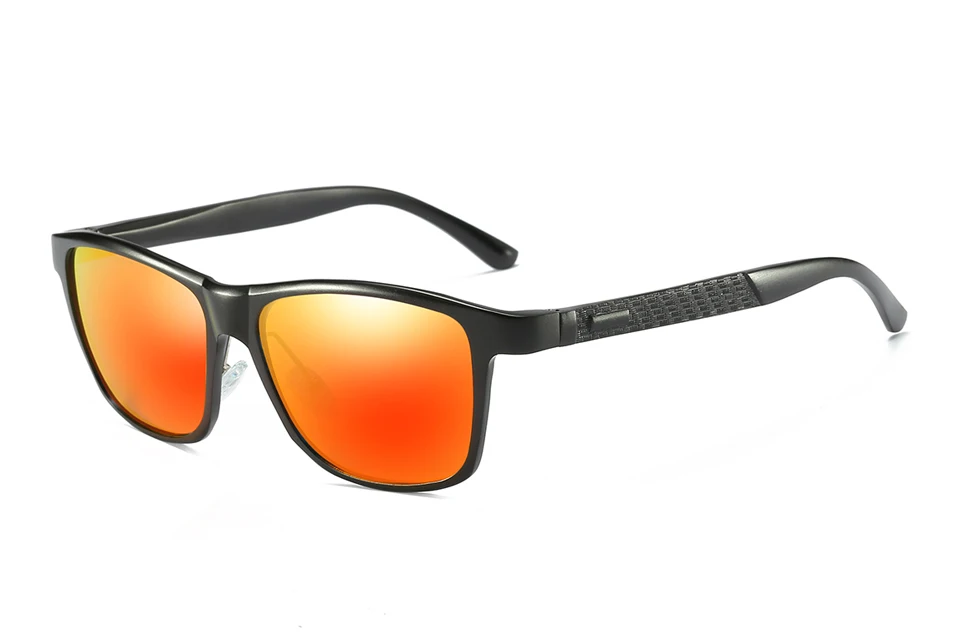 black red ELITERA фирменный дизайн поляризованные солнцезащитные очки для мужчин из алюминия и магния мужские солнцезащитные очки модные квадратные дорожные очки для вождения - Цвет линз: black red