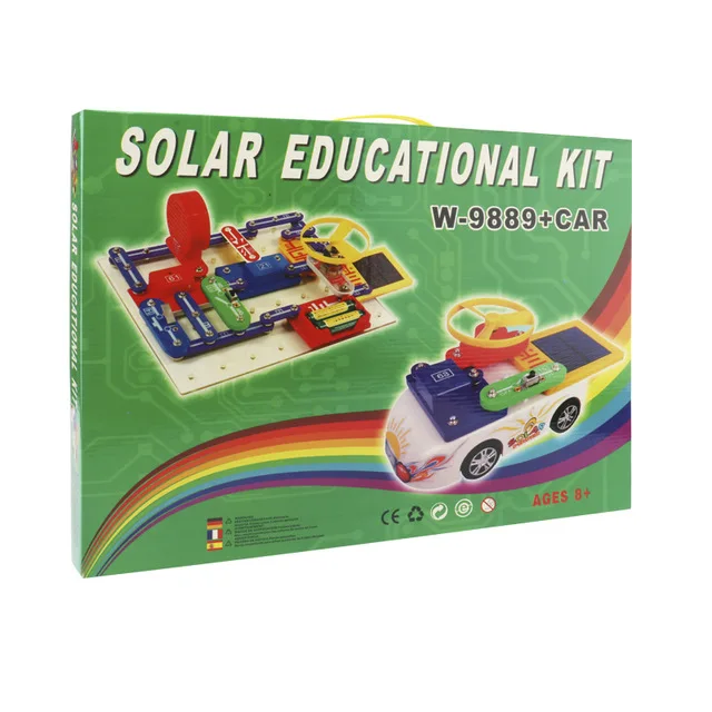 IHEROKO новый солнечный автомобиль дети развивающие блоки электроники комплект