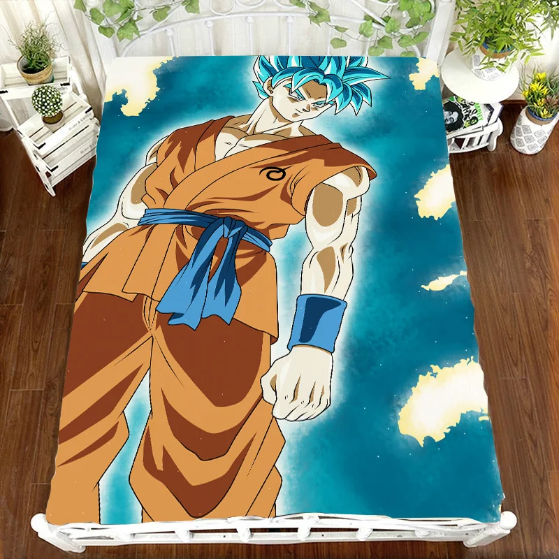 DRAGON BALL Z Аниме простыня с печатным рисунком Вегета Сон Гоку Zetto покрывало детская комната кровать простыни, постельное белье(без наволочки