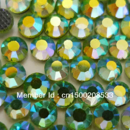 Низкая цена SS16 (3 8 ~ 4 0 мм) Lt.Peridot AB DMC стразы горячей фиксации 288 шт. железная Стразы