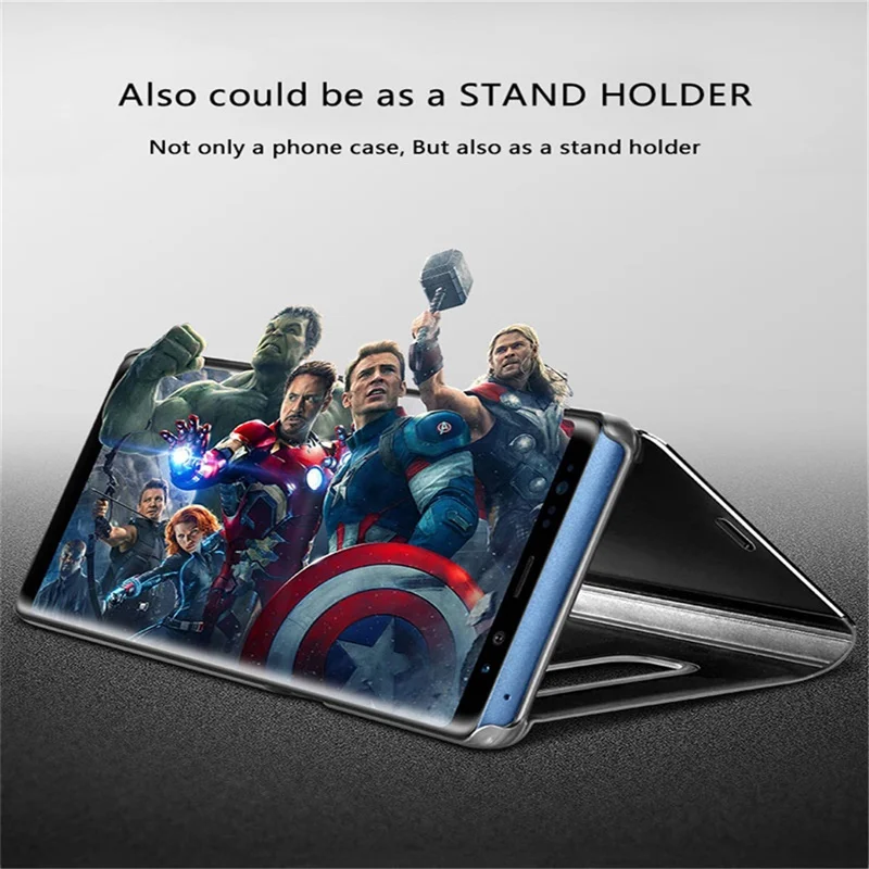 Чехол для Huawei Y6 2019 MRD LX1 откидной умный зеркальный полностью защитный складной