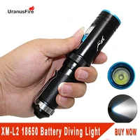 underwater diving diver flashlight torch xm l2 led light lamp waterproof 18650 battery white light xm l2 tactical lantern