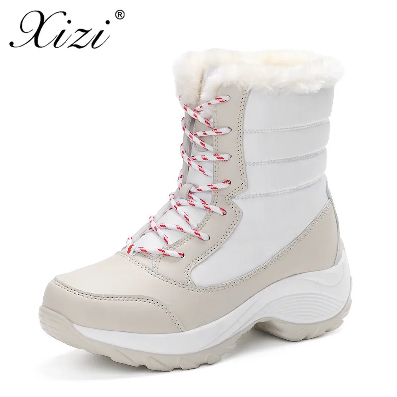 Xizi/женские зимние ботинки коллекция 2020 года модная зимняя женская обувь осенние
