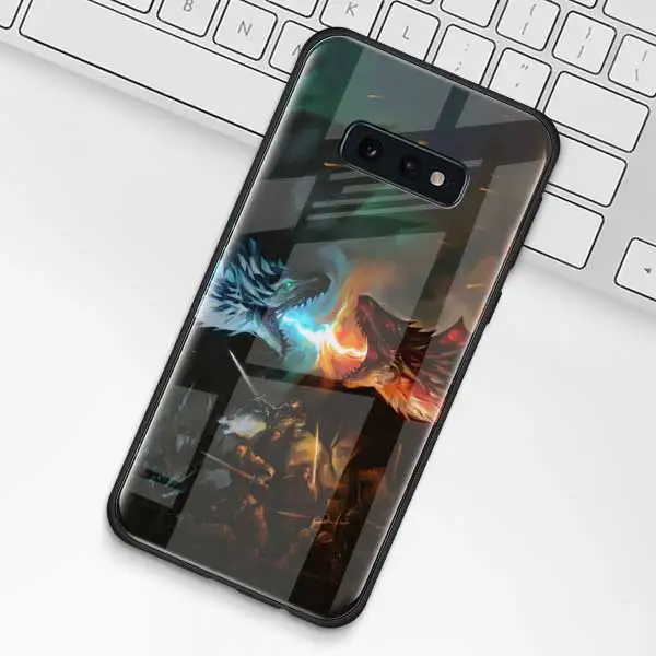 006 Чехол из закаленного стекла для samsung Galaxy S10 S10e S9 S8 S10 Plus Note 9 A50 A30 - Цвет: 006