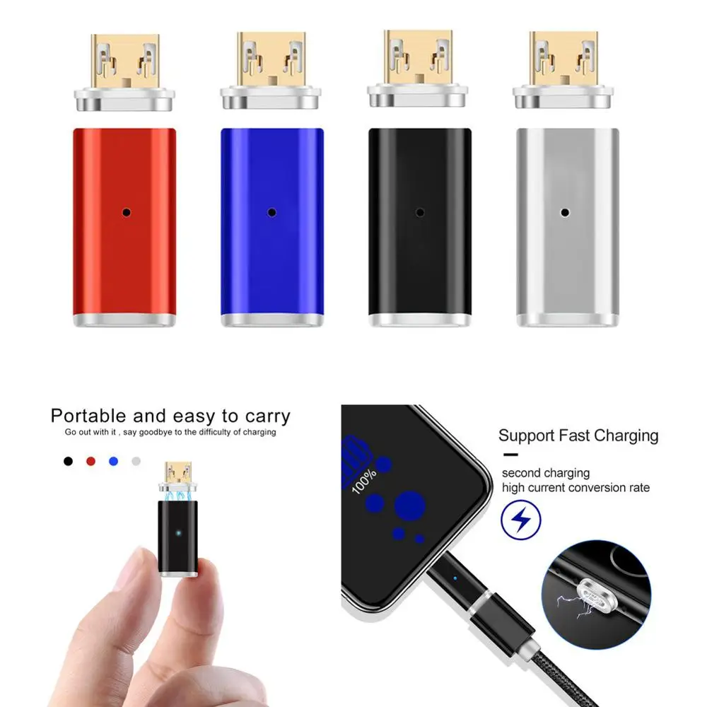 Магнитный микро USB адаптер для мобильного телефона Android устройств зарядный