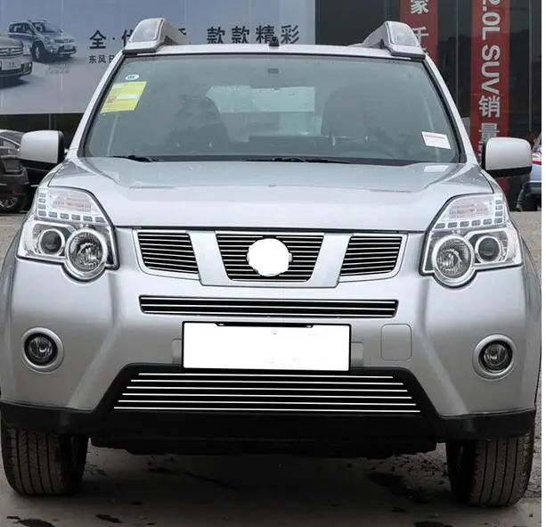 

aluminum Front Grille Around Trim Racing Grills Trim 5pcs For 2012-2013 NISSAN X-TRAIL