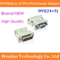 dhlems free shipping new dvi to vga adapter dvi 245 male convert to 15 pin vga female adapter converter for pc hdtv