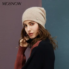 Female Beanies Rabbit Hair Winter Hats For Women Casual Autumn Knitted Beanie Girls New Fashion High Quality Soft Wool Hat