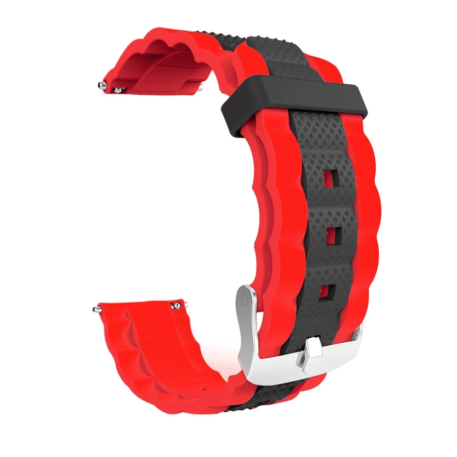 Red black Для Amazfit ремешок Bip 20 мм силиконовый спортивный сменный ремешок для часов Браслет Для Xiaomi Huami Amazfit Bip Молодежные часы аксессуары - Цвет: Red black