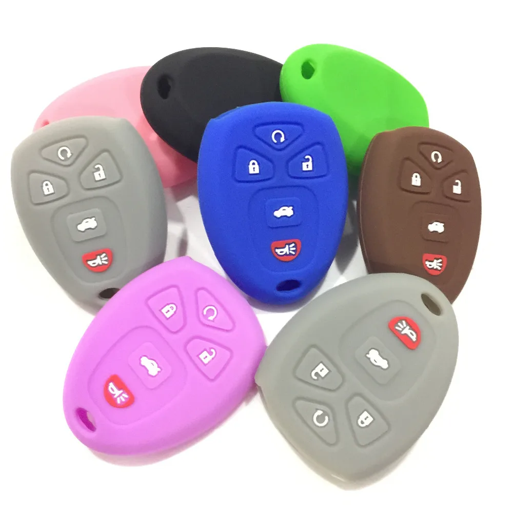 5 кнопочный силиконовый резиновый чехол для автомобильного ключа Buick luceme GMC Chevrolet