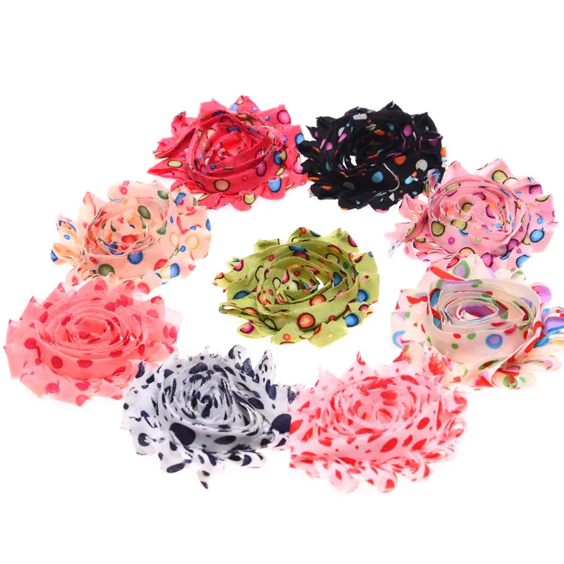 9 шт. в горошек потертые цветы конфетных цветов аксессуары для волос повязок на