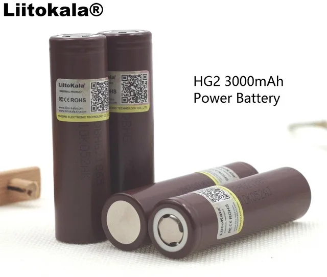 4 шт. .. Аккумулятор Liitokala HG2 18650 3000 мАч разряд 3 6 В 20 А|Перезаряжаемые батареи| |