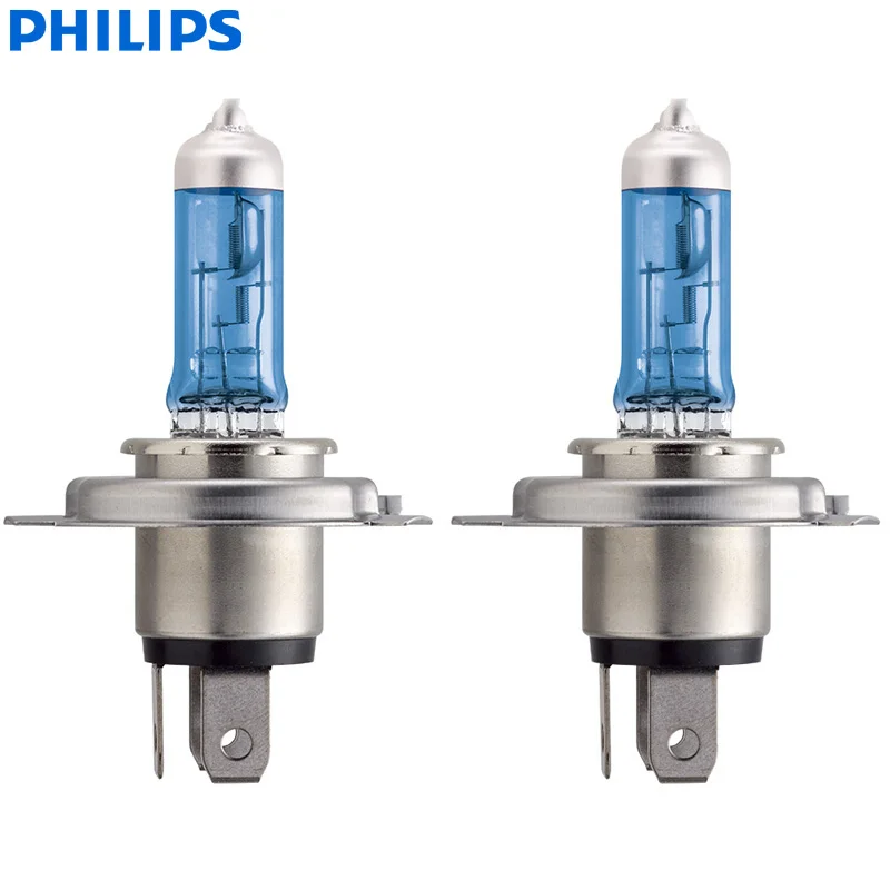Philips Crystal Vision H1 H4 H7 H11 HB2 HB3 HB4 9003 9005 9006 12V CV 4300K яркий белый автомобильный галогенный головной светильник, автомобильная лампа(двойная