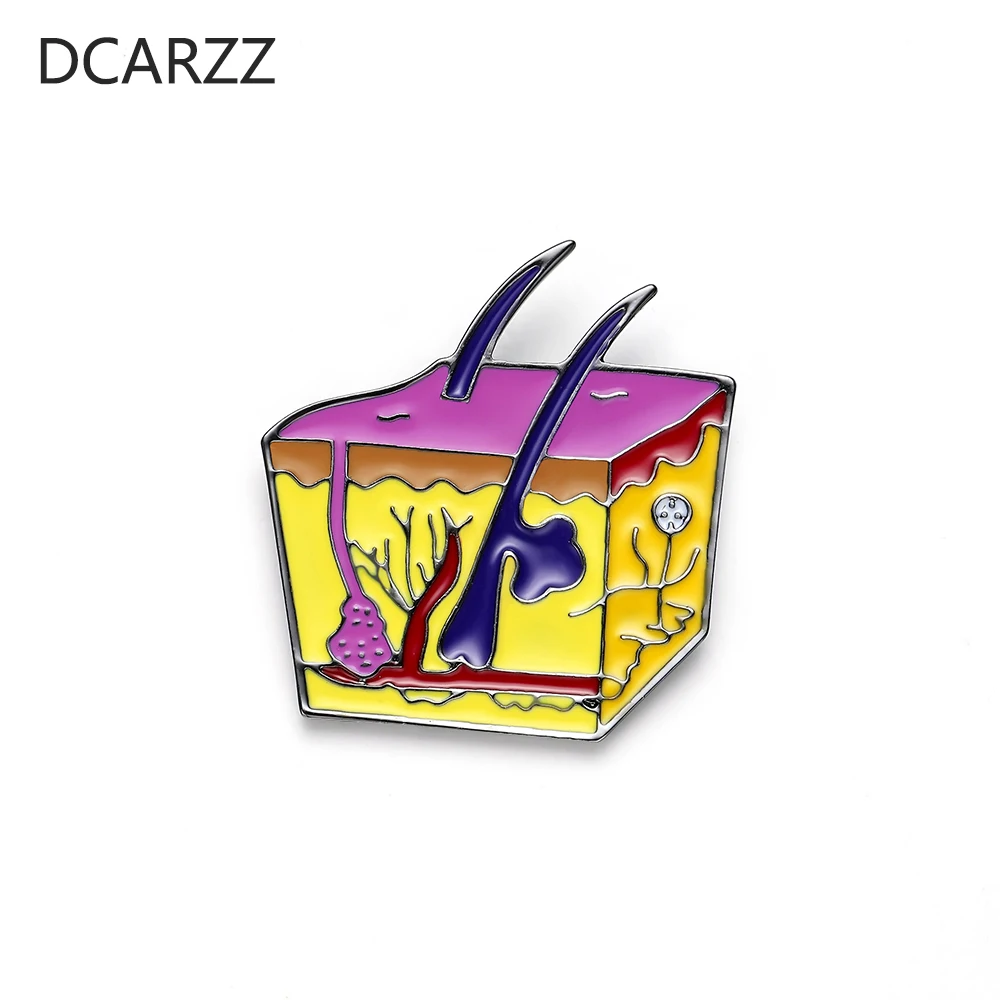 Металлическая брошь DCARZZ эмалевая на лацкан крови значок для учителей биологии