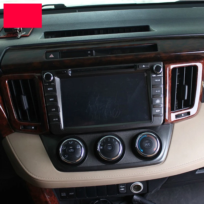 Lsrtw2017 abs цвет древесины интерьера автомобиля планки для toyota rav4 2013 xa40